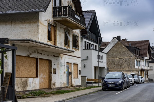 Reconstruction in the Ahr Valley, after the flood of July 2021, buildings that have not yet been