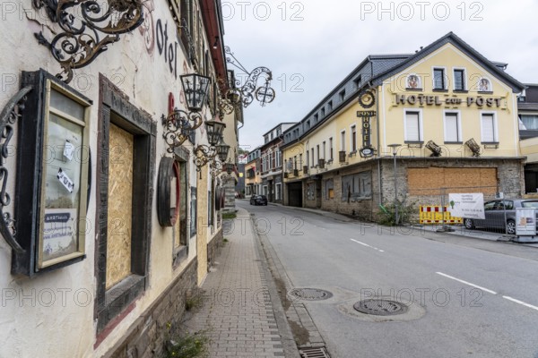 Reconstruction in the Ahr Valley, after the flood of July 2021, buildings that have not yet been