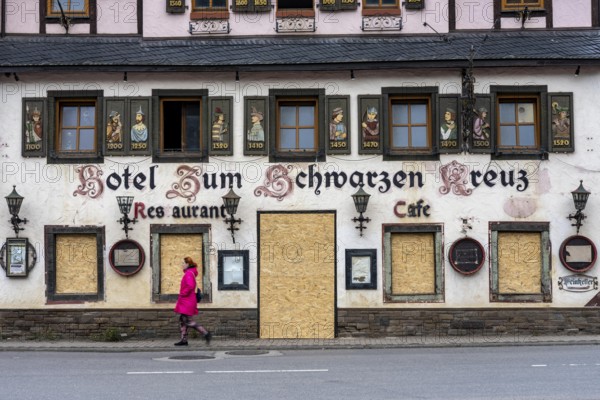 Reconstruction in the Ahr Valley, after the flood of July 2021, buildings that have not yet been