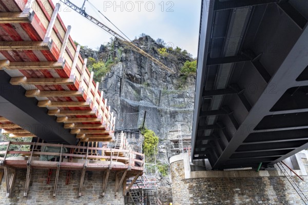 Reconstruction in the Ahr Valley, after the flood of July 2021, restoration of the railway