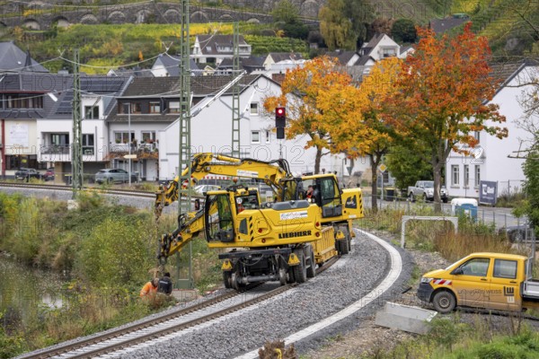 Reconstruction in the Ahr Valley, after the flood of July 2021, restoration of the railway
