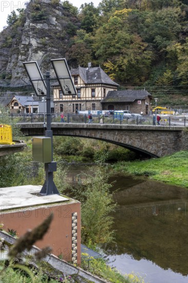 Reconstruction in the Ahr Valley, after the flood of July 2021, level measurement point on the