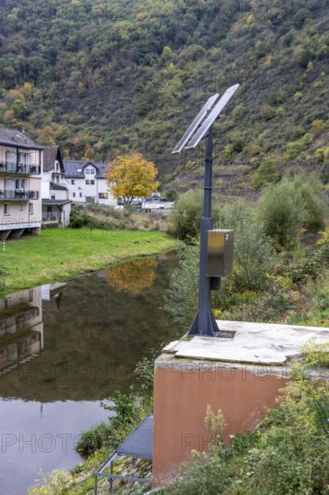 Reconstruction in the Ahr Valley, after the flood of July 2021, level measurement point on the