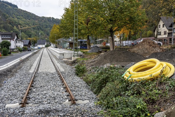 Reconstruction in the Ahr Valley, after the flood of July 2021, restoration of the railway