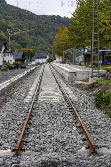 Reconstruction in the Ahr Valley, after the flood of July 2021, restoration of the railway