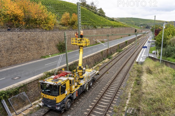 Reconstruction in the Ahr Valley, after the flood of July 2021, restoration of the railway