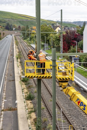 Reconstruction in the Ahr Valley, after the flood of July 2021, restoration of the railway