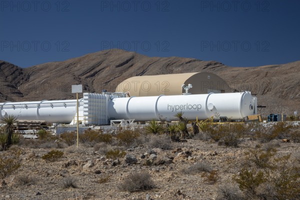 Las Vegas, Nevada - The Hyperloop One test site in the desert north of Las Vegas. The company had