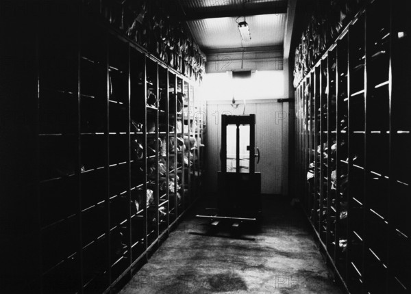 BIH, Bosnia, Tuzla, 02.10.2005, storage of human remains of the victims of the massacre in