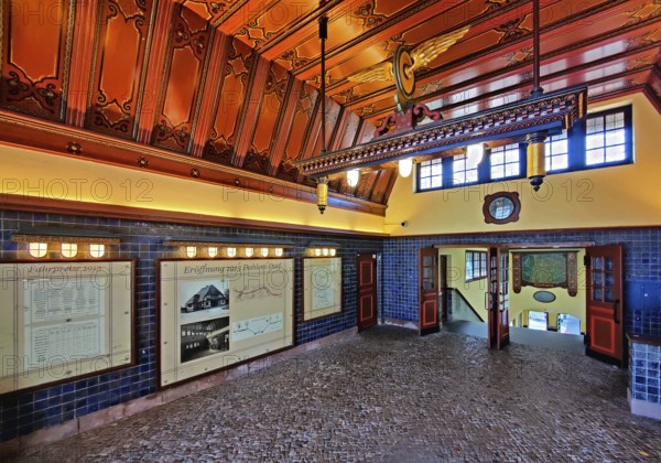 Dahlem-Dorf subway station, interior view of the heritage-protected station building,