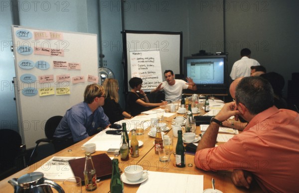 Berlin, DEU, 09.08.1999 -- Introduction of job beginners at Pixelpark. (course) -- Â© Karsten
