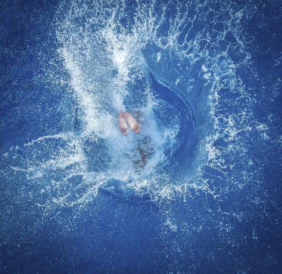 DEU Germany Germany Berlin Splashdiver Christian 'Elvis' Guth at his workplace in the Olympic