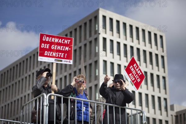 DEU Germany Germany Berlin Campact protest against data collection, espionage and surveillance in