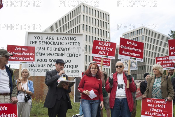 DEU Germany Germany Berlin Campact protest against data collection, espionage and surveillance in