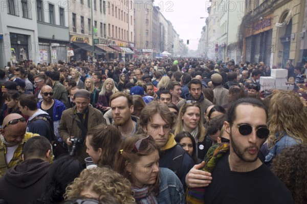 GERMANY Visitors to myfest to kick off the May 1st rally on Oranienstraße. Germany Berlin People