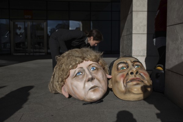 DEU Germany Germany Berlin protest action by Campact against NSA espionage in front of the SPD