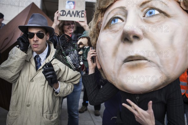 DEU Germany Germany Berlin protest action by Campact against NSA espionage in front of the SPD