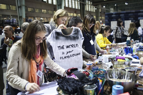 DEU Germany Berlin Bread&Butter fashion fair in the halls of the former Tempelhof airport. DEU