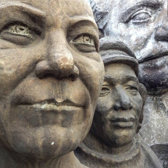 DEU Germany Germany Flensburg Sculptures made of bronze and other metals of the 'heroes from bygone