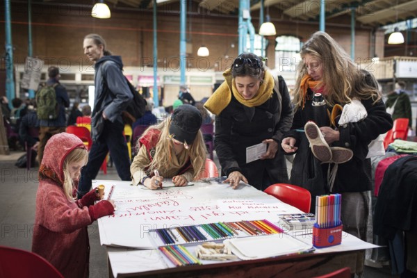 DEU Germany Germany Berlin Citizen Art Days by the artist group 'Parallel Worlds at Markthalle Neun