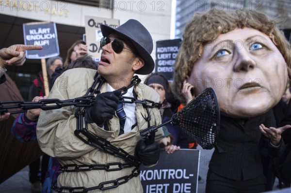 DEU Germany Germany Berlin protest action by Campact against NSA espionage in front of the SPD