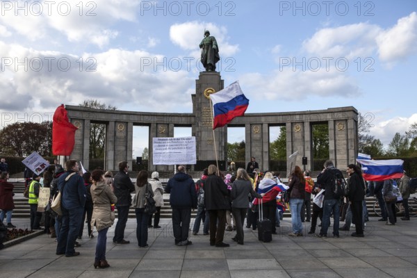 DEU Germany Germany Berlin Pro-Russian demonstration against NATO expansion in Ukraine and for