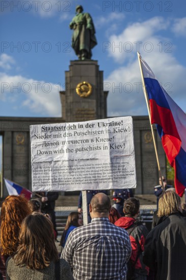 DEU Germany Germany Berlin Pro-Russian demonstration against NATO expansion in Ukraine and for