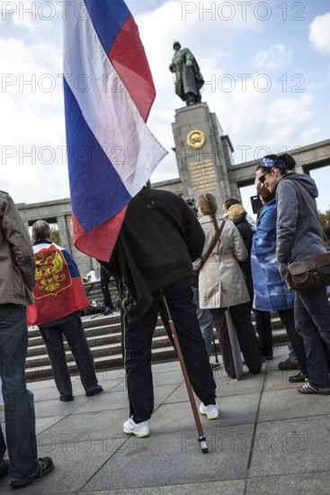 DEU Germany Germany Berlin Pro-Russian demonstration against NATO expansion in Ukraine and for
