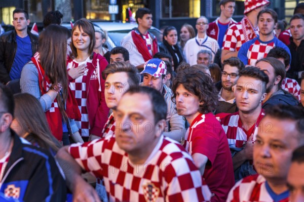 DEU Germany Germany Berlin Public viewing of the World Cup preliminary match between Croatia and