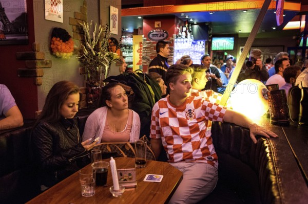 DEU Germany Germany Berlin Public viewing of the World Cup preliminary match between Croatia and