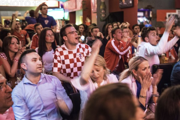 DEU Germany Germany Berlin Public viewing of the World Cup preliminary match between Croatia and