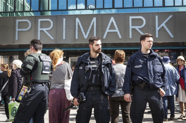 DEU Germany Germany Berlin Opening of a Primark movie at Alexanderplatz. Protests by several groups