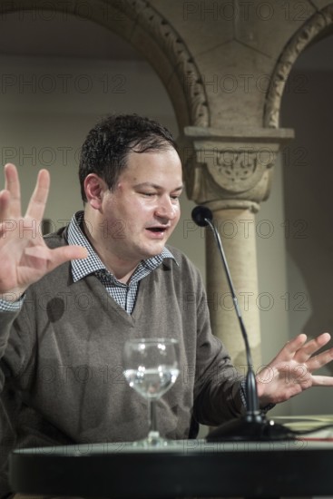 DEU Germany Germany Berlin The writer and translator Thomas Melle during his book presentation