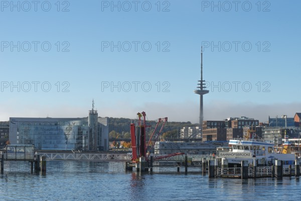Harbor, Baltic Sea, city view Kiel, Kiel Fjord, shipping traffic, regular ferry service, Hörn