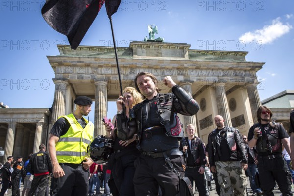 DEU Germany Germany Berlin Members of the Russian rocker group Nightwolves celebrated the 71st