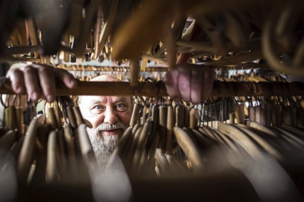 DEU Germany Germany Berlin iron collector Eberhard Rhode from Berlin-Karlshorst with his