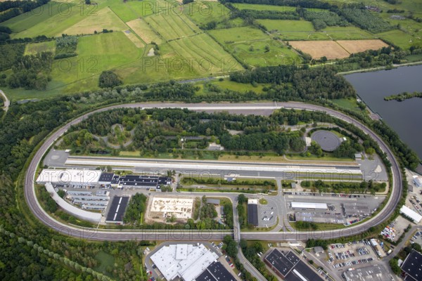 Test site on the Wohltbergbach factory premises, Volkswagen plant Wolfsburg, Lower Saxony, Germany,
