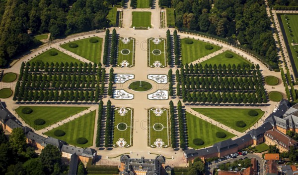 French Garden, Barck Garden with longitudinal and transverse axes, Schwetzingen Palace with Palace