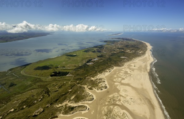 North Beach, Wadden Sea, aerial view, Norderney, North Sea, North Sea island, East Frisian Islands,