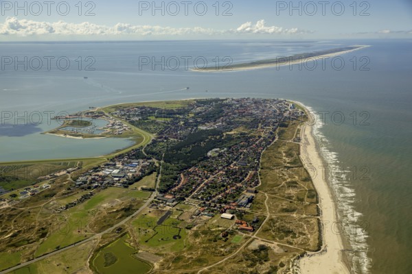 Location Norderney, West Island, Wadden Sea, aerial view, Norderney, North Sea, North Sea island,