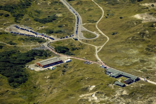 White Dune, beach restaurant, aerial view, Norderney, North Sea, North Sea island, East Frisian