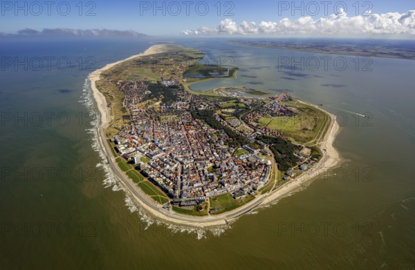 Location Norderney, West Island, Wadden Sea, aerial view, Norderney, North Sea, North Sea island,