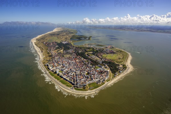 Location Norderney, West Island, Wadden Sea, aerial view, Norderney, North Sea, North Sea island,