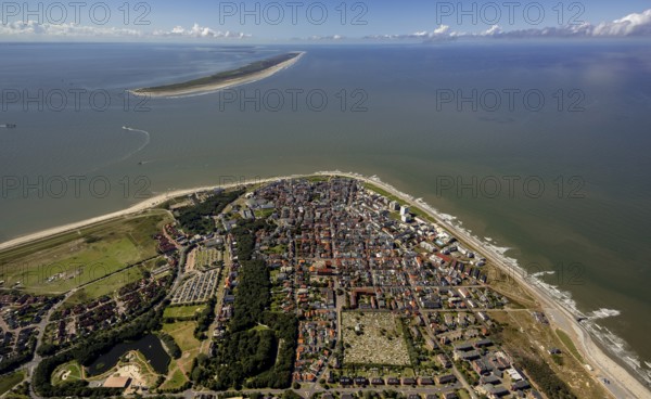 Location Norderney, West Island, aerial view, Norderney, North Sea, North Sea island, East Frisian
