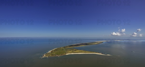 Wadden Sea, aerial view, Wangerooge, North Sea, North Sea island, East Frisian Islands, Lower
