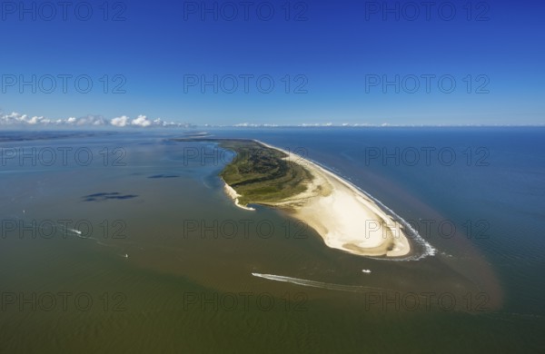 Osterhook, Wadden Sea, aerial view, Langeoog, North Sea, North Sea island, East Frisian Islands,