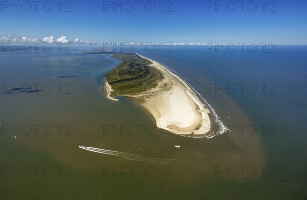 Osterhook, Wadden Sea, aerial view, Langeoog, North Sea, North Sea island, East Frisian Islands,