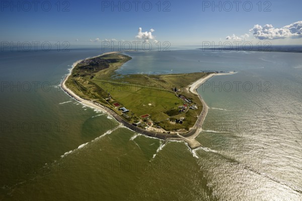 Groynes, Wadden Sea, aerial view, Wangerooge, North Sea, North Sea island, East Frisian Islands,