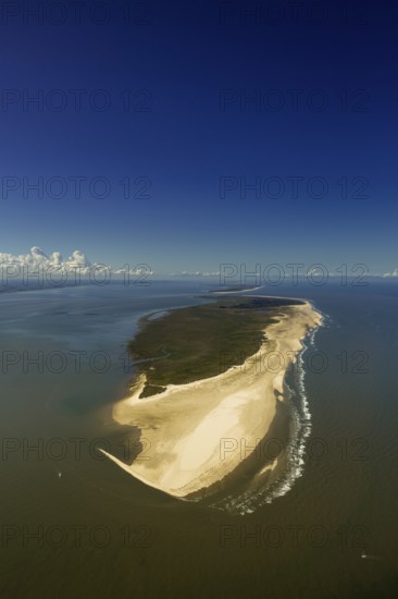 Wadden Sea, aerial view, Spiekeroog, North Sea, North Sea island, East Frisian Islands, Lower