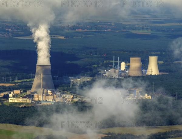 Lingen nuclear power plant, Lingen, Emsland, Lower Saxony, Germany, Lingen (Ems), Europe, aerial